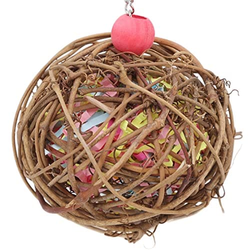 Entertaining Colored Silk Chewing Toy for Cockatiels, Conures, and African Grey Birds