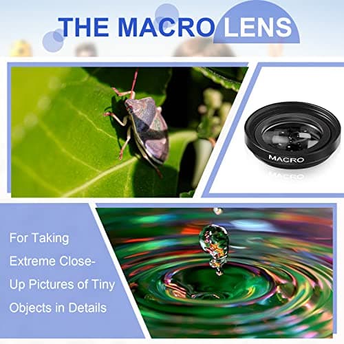 3-in-1 Universal Camera Lens Kit for Smartphones: Fisheye, Macro, and Wide Angle Attachments for Video and Vlogs (2 Pack)