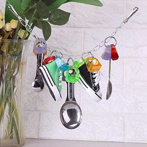 Zerodis Colorful Cockatiel Parakeet Bird Hanging Foraging Chew Toy