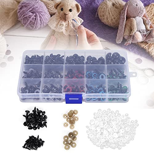 640PC Colorful Plastic Eyes & Noses for Stuffed Animals Washable