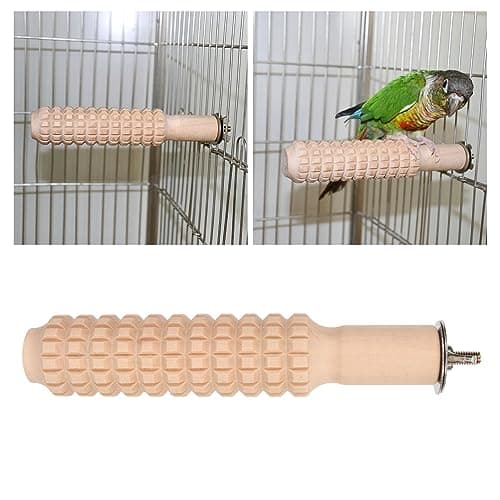Zerodis Anti-Slip Bird Perch Stand with Raised Points for Cage Perch