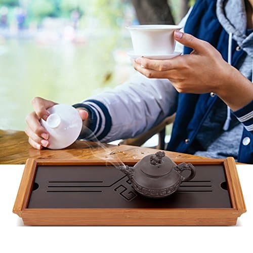 Traditional Chinese Tea Tray with Drainage 14.96 x 5.28 x 1.49inch