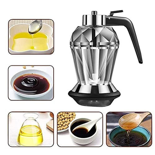 200ML No Drip Honey Dispenser Glass Bottle with Bracket (200ml oil pot)