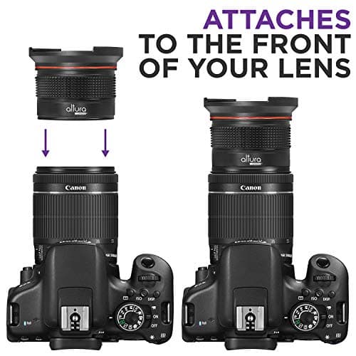 Altura Photo 58MM 0.35x Fisheye Wide Angle Lens with Macro for Canon DSLR Cameras