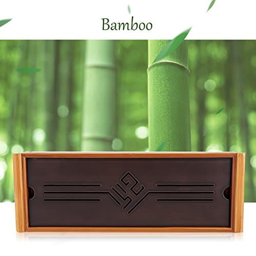Traditional Chinese Tea Tray with Drainage 14.96 x 5.28 x 1.49inch