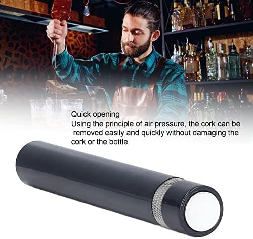 Zerodis Needle Type Wine Bottle Opener, Easy Cork Remover Corkscrew, Travel Portable Pocket Air Pressure Pump Wine Bottle Opener for Home, Restaurant and Party(Silver)