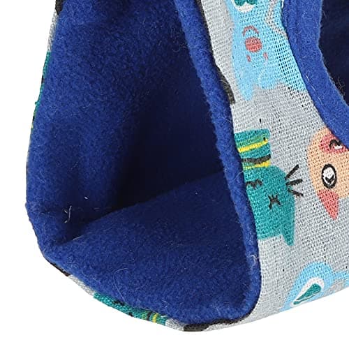 Zerodis Triangular Hammock Bed for Birds Hamsters Guinea Pigs Blue