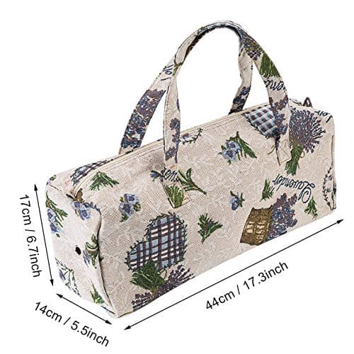Zerodis Handmade Bag for Knitting Needles, Sewing Supplies and Crafts (Flower)