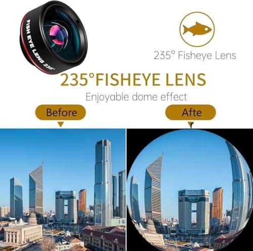 Universal HD Fisheye Lens for iPhone and Android Smartphones