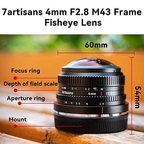 7artisans 4mm F2.8 Fish-eye Wide Lens for Fujifilm FX Mount Camera