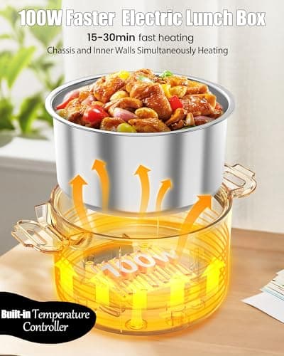 Buddew 100W Portable Food Warmer, 34-Ounce, Black