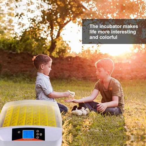 55 Egg Incubator with Humidity Display & Automatic Turner for Hatching Chickens
