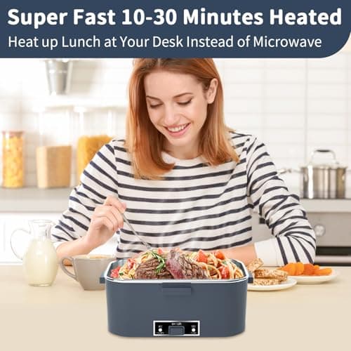 1.8L 100W Fast Self-Heating Lunch Box for Adults Blue