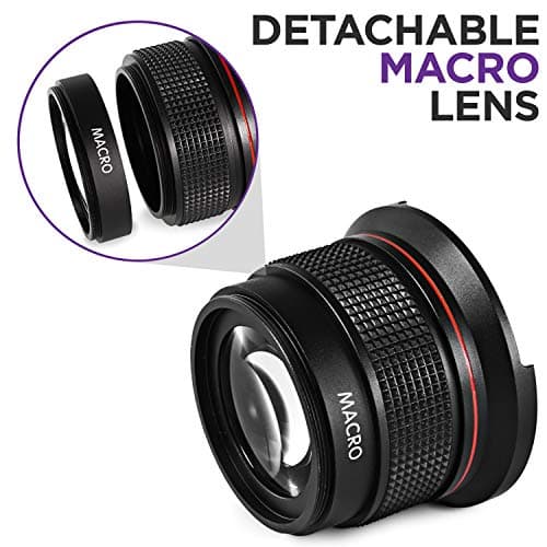 Altura Photo 58MM 0.35x Fisheye Wide Angle Lens with Macro for Canon DSLR Cameras