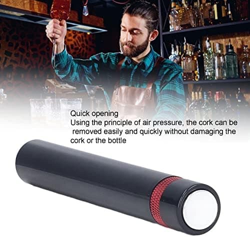 Zerodis Needle Type Wine Bottle Opener, Easy Cork Remover Corkscrew, Travel Portable Pocket Air Pressure Pump Wine Bottle Opener for Home, Restaurant and Party(Red)