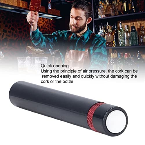 Portable Needle Wine Bottle Opener for Home, Restaurants, and Parties (Red)