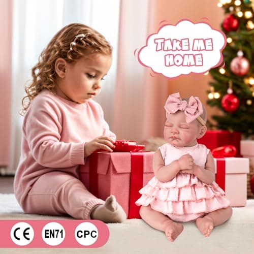 Aori Realistic 20 Inch Newborn Baby Girl Doll with Poseable Limbs & Feeding Kit