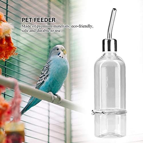 Parrot Automatic Water Feeder Bottle for Cats & Dogs Stainless Steel Nipple