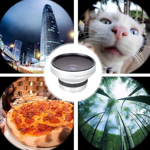 Acouto 37mm Super Fisheye Lens 0.25X for Cameras Silver