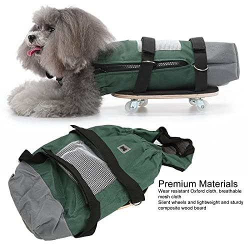 Breathable Safe Disability Drag Bag for Paralyzed Dogs Rear Legs (M, 4-6kg)