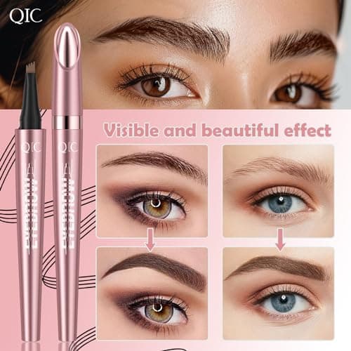 3D Microblading Eyebrow Pencil, 2#Dark Brown, Long-Lasting, Waterproof