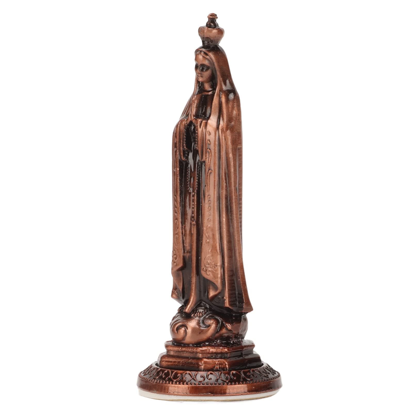 Zerodis Mini Virgin Mary Statue, Red Copper Room and Car Decor (RF TL003)