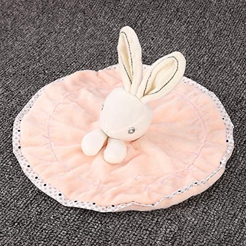 Soft Velvet Bunny Doll Comfort Blanket for Baby Sleep and Soothing ()