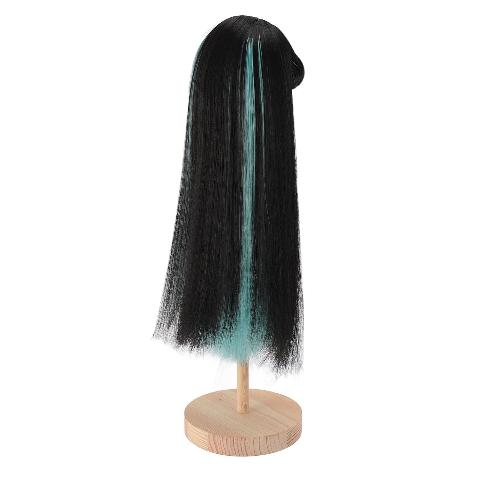 High Temperature Fiber Black Green Curly Doll Wig (7.3-8.3in Head)