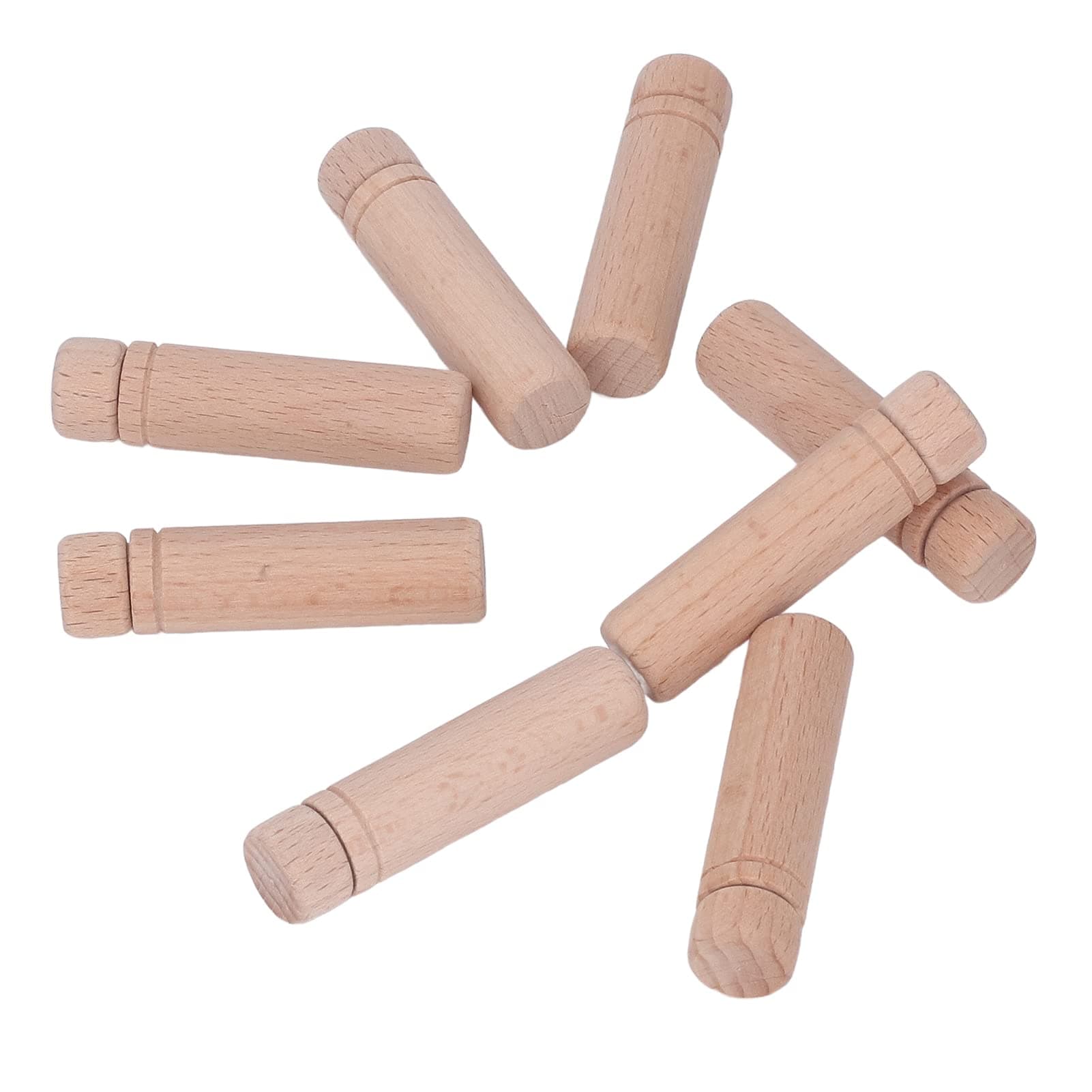 Zerodis 8-Piece Portable Wooden Needle Case for Household Sewing Needles