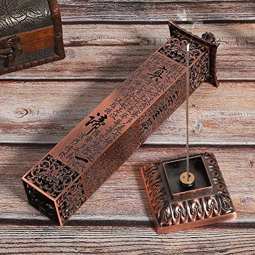 Portable Copper Incense Tower with Catcher for Home Decor