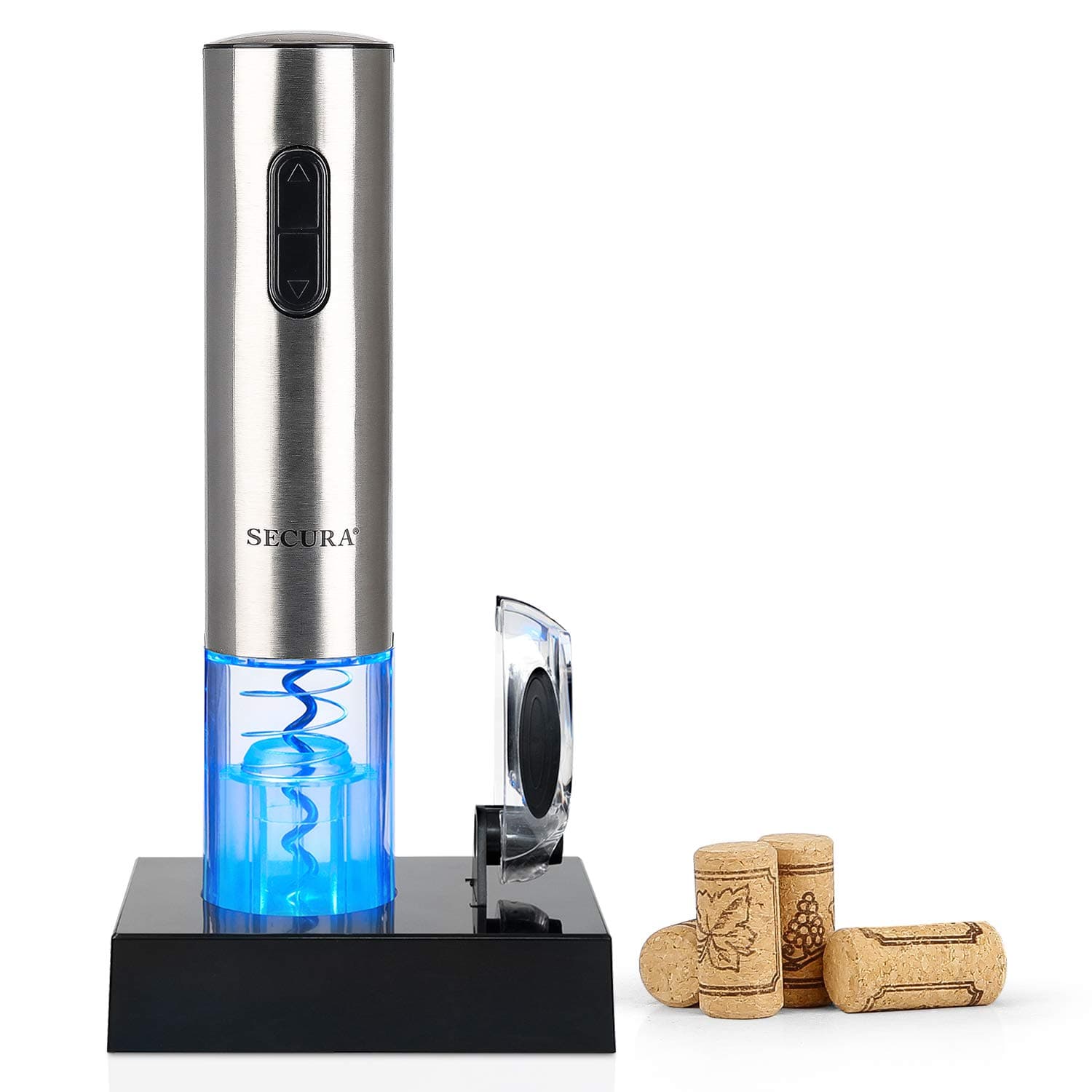 Electric Wine Opener for Wine Lovers: Rechargeable Stainless Steel Corkscrew
