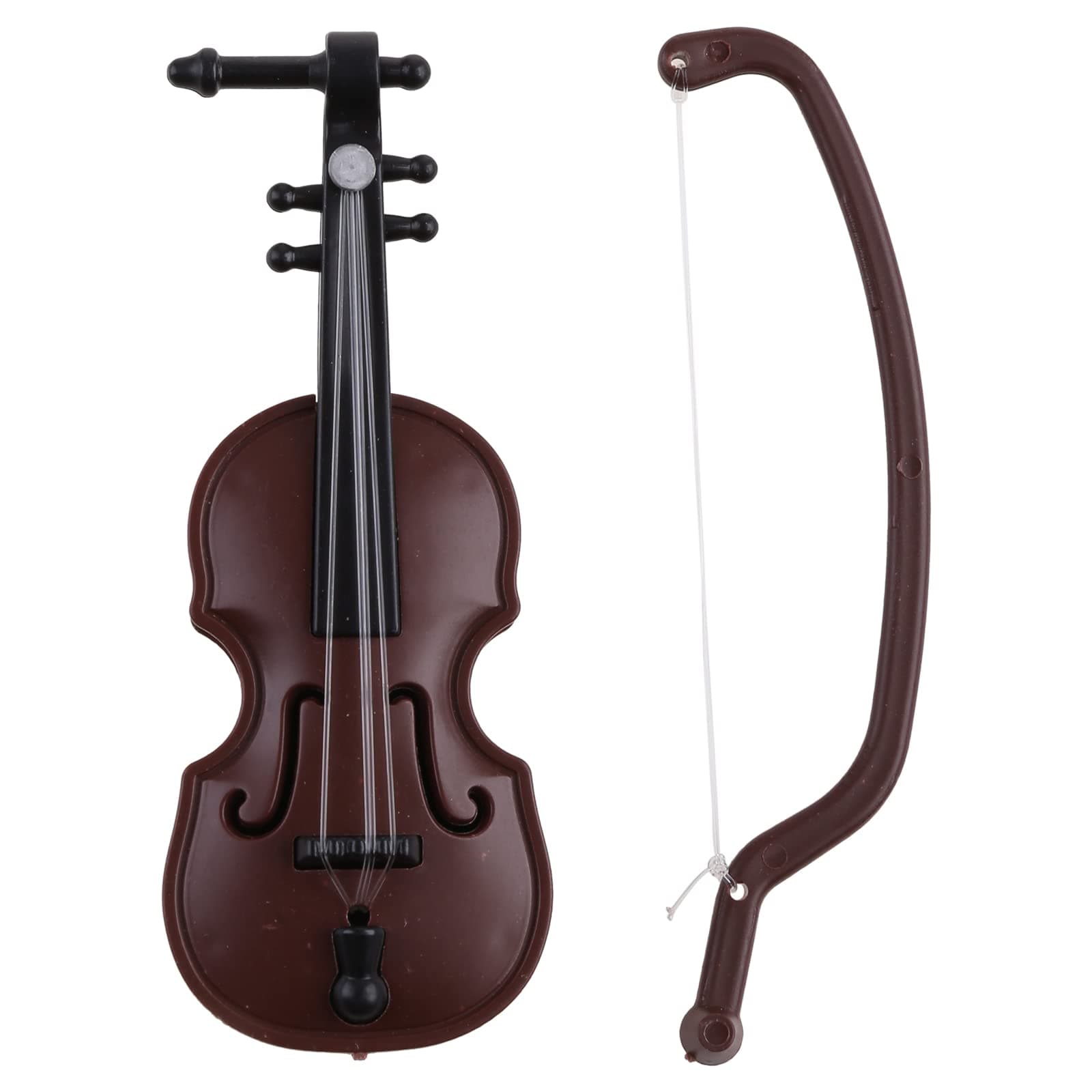 Mini Violin Ornament With Stand for Home Office Decoration