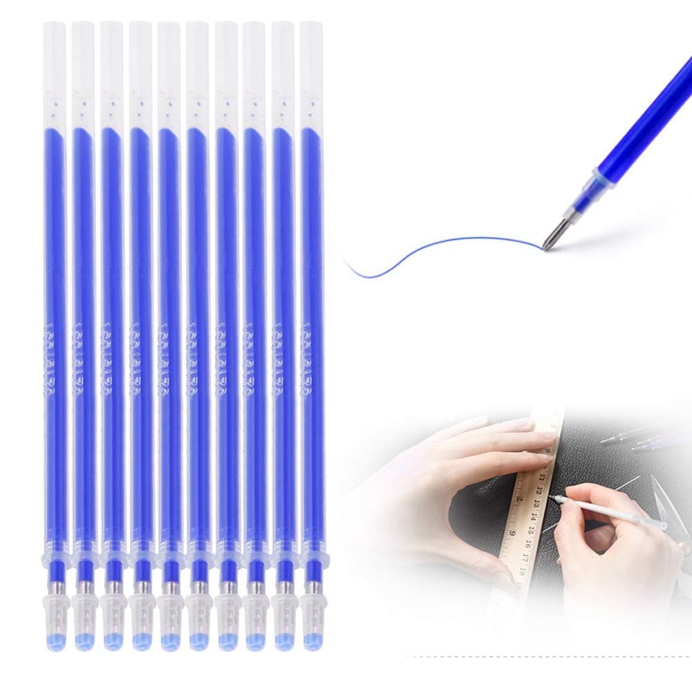 Zerodis 100pcs Blue Heat Erasable Fabric Marking Pens for Quilting and Dressmaking