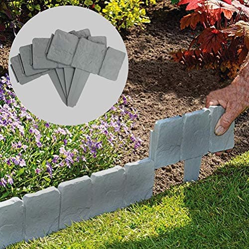 Plastic Garden Border Fence 9.6x9 Inch Flexible Edging Decor (26/24/14)