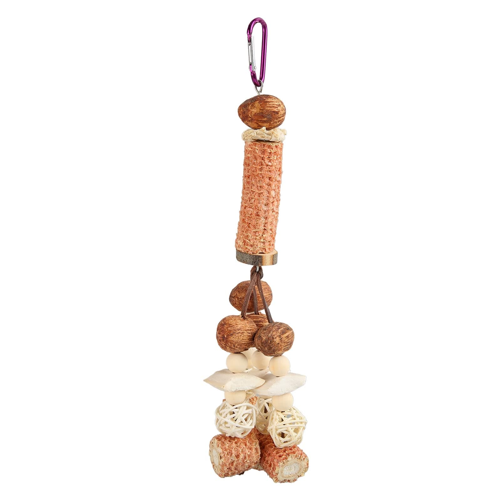 Zerodis Rattan Ball Corn Cob Chew Toys for African Grey Parrots, Macaws, Cockatoos