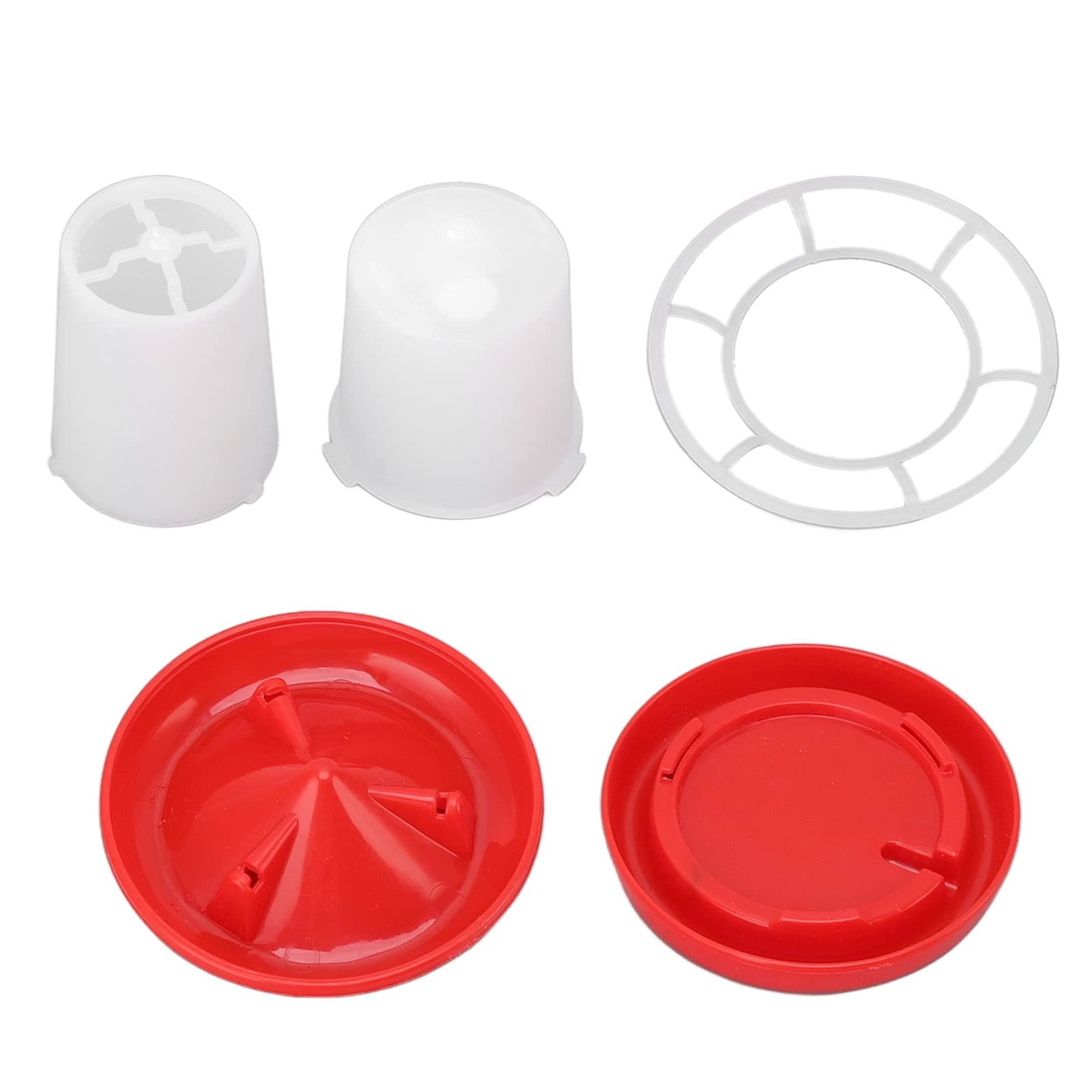 Zerodis Plastic Poultry Waterer & Food Feeder Kit for Chickens and Ducks