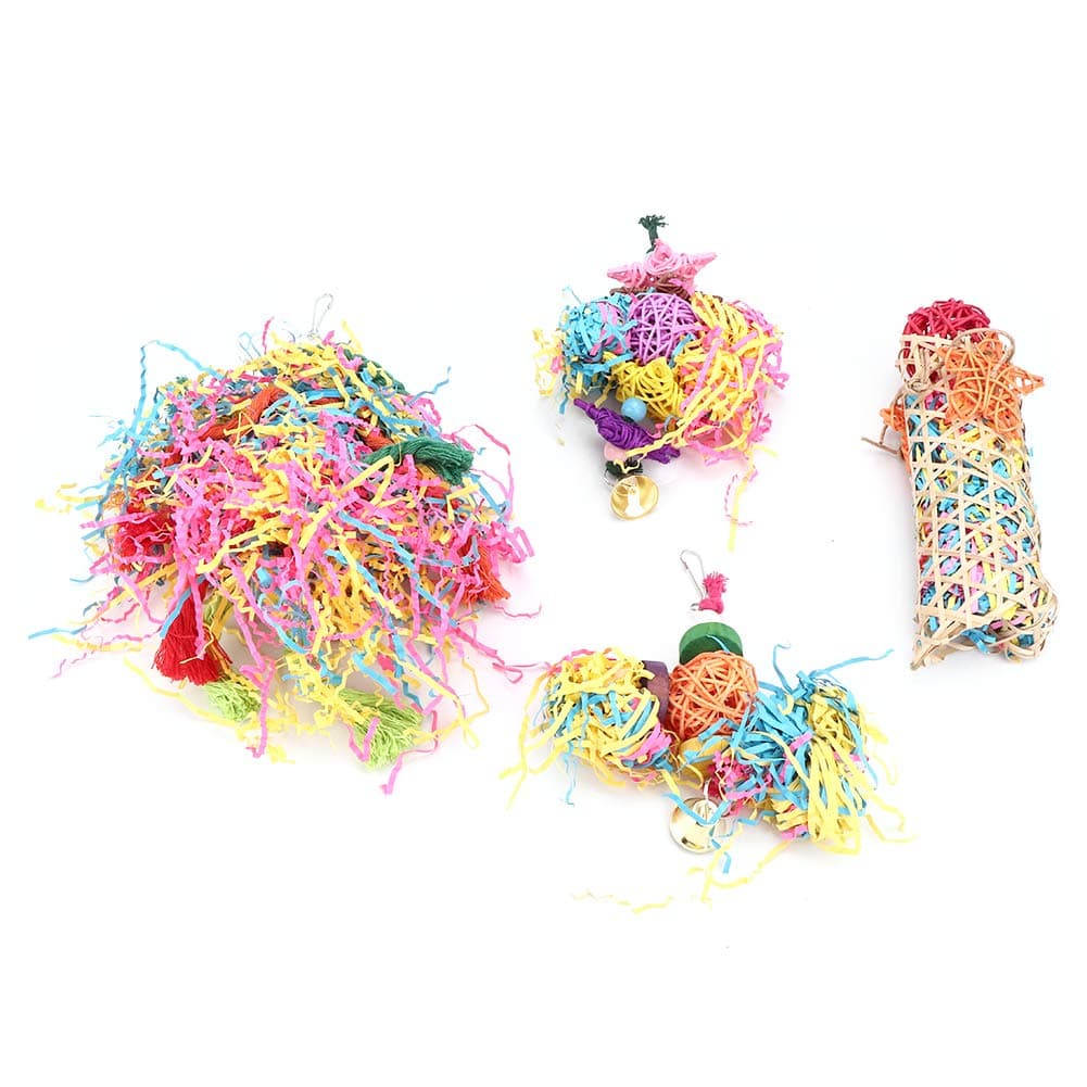 Colorful Hanging Chewing Toys for Pet Birds