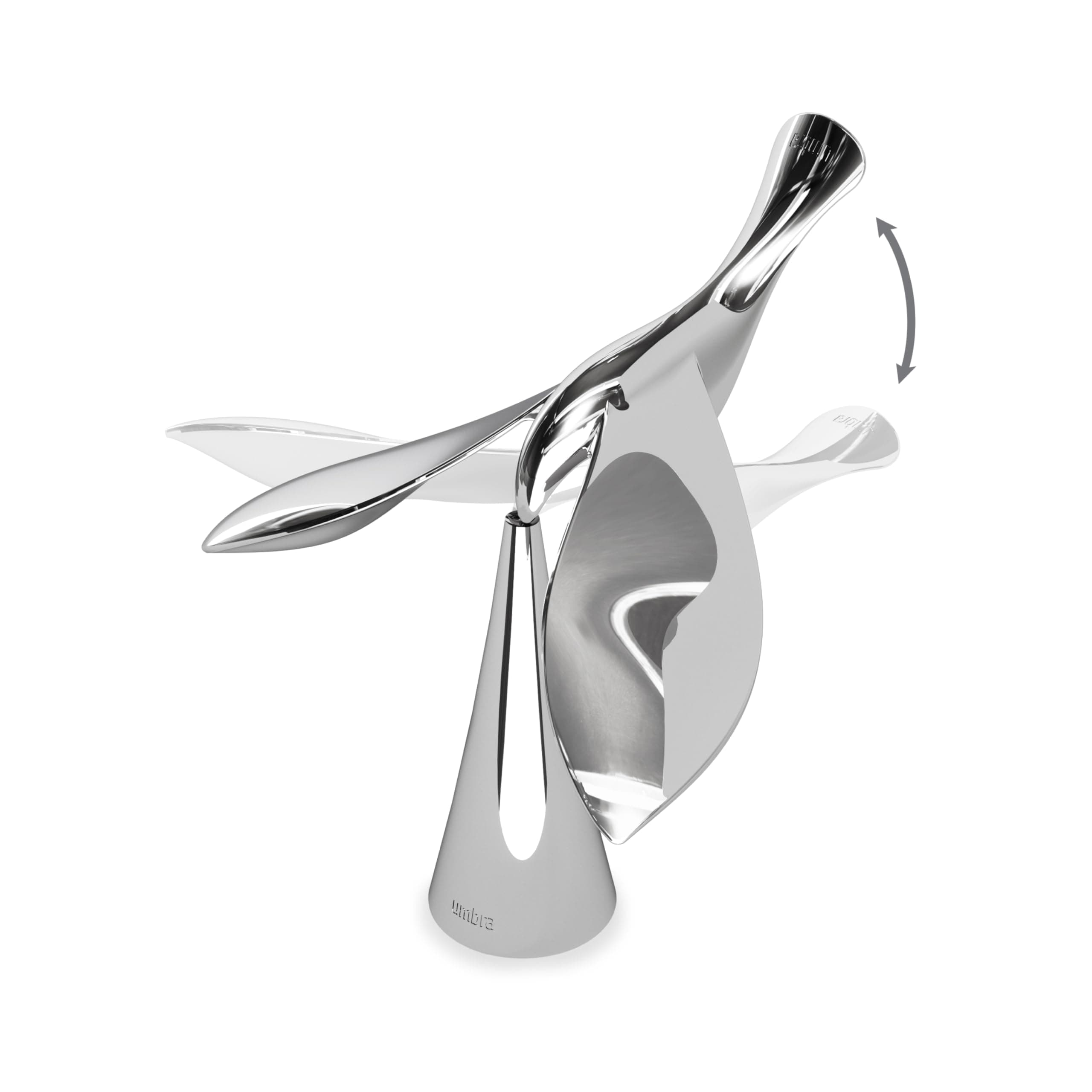 Luxury Umbra Bird Bottle Opener for Wine and Soda, Chrome