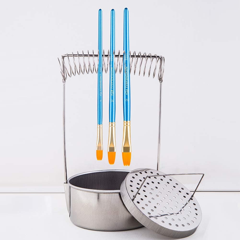 Zerodis Portable Stainless Steel Brush Washer for Oil Painting