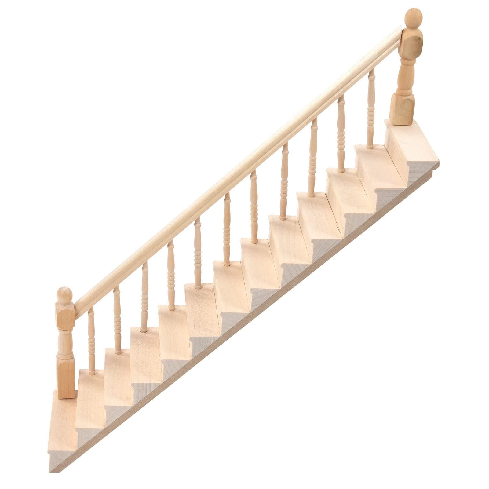 Zerodis Mini Wood Staircase for Doll House Fairy Garden Decoration