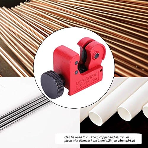 Zerodis Mini Pipe & Tube Cutter for 3-16mm Copper Brass Aluminum PVC Pipes