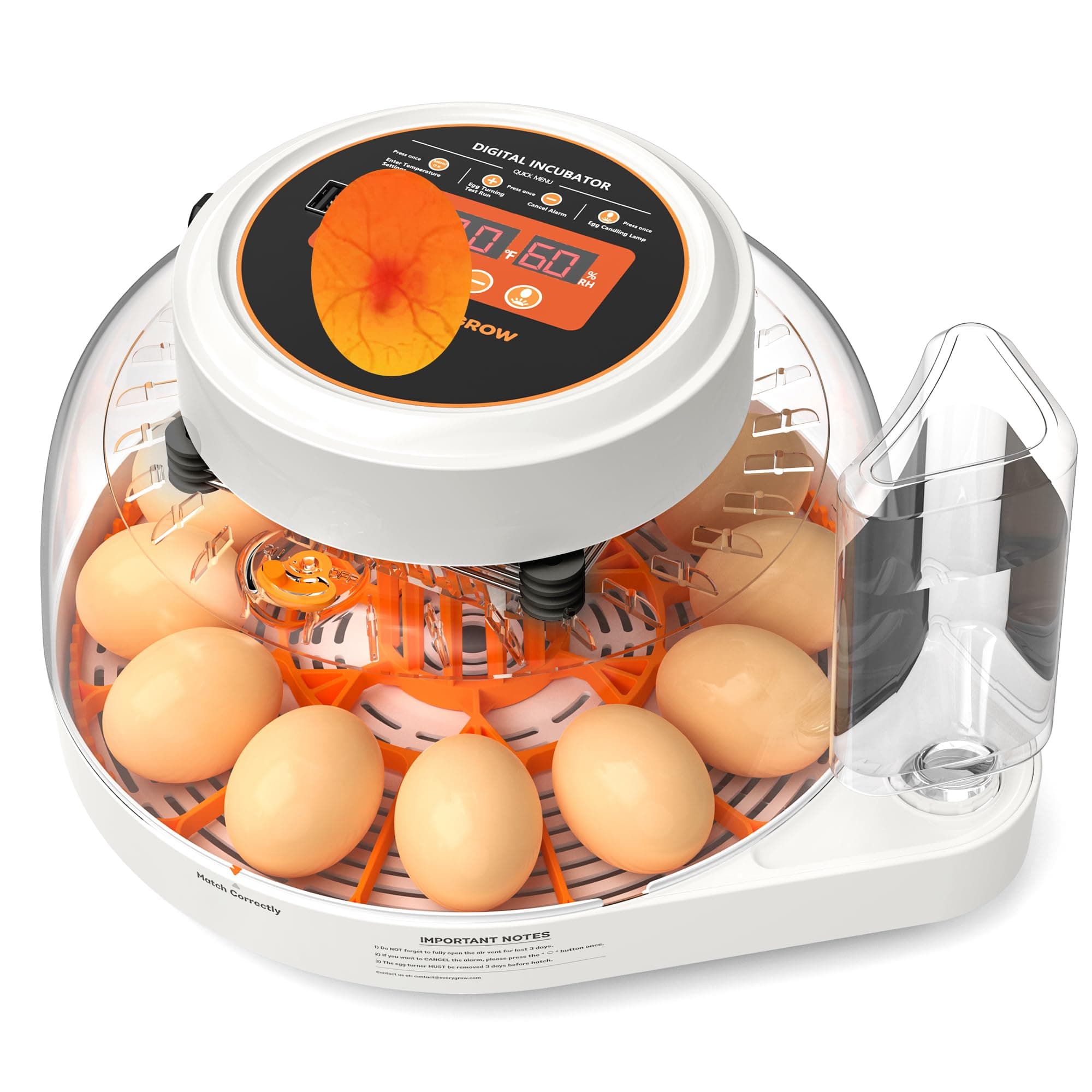 Smart Incubator for Hatching Eggs with Automatic Turning and Humidity Control