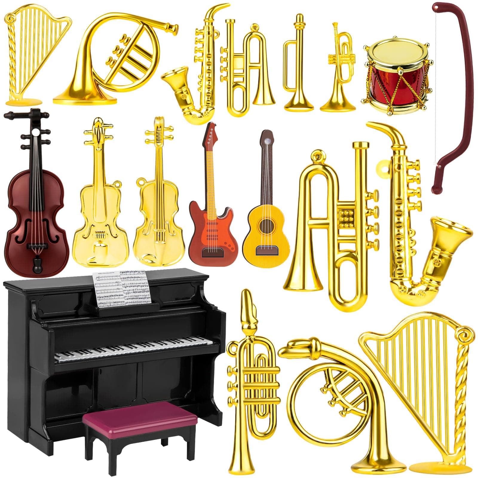Miniature Musical Instruments for Dollhouses