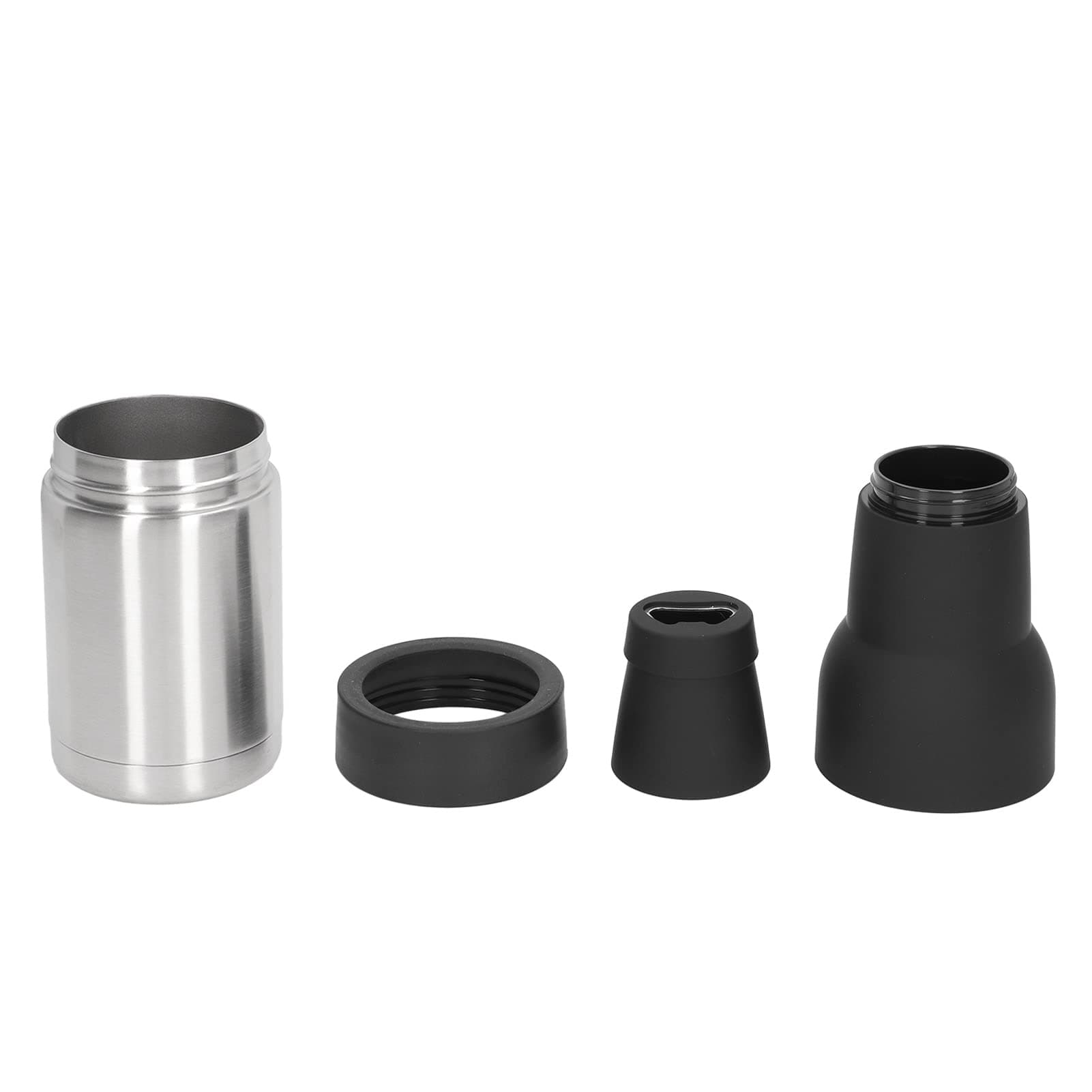 Double Stainless Steel Zerodis Beer Bottle Cooler with Lid Opener and Insulators
