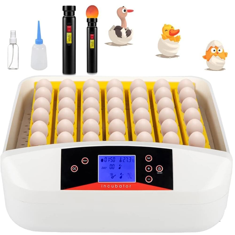 55 Egg Incubator with Humidity Display & Automatic Turner for Hatching Chickens
