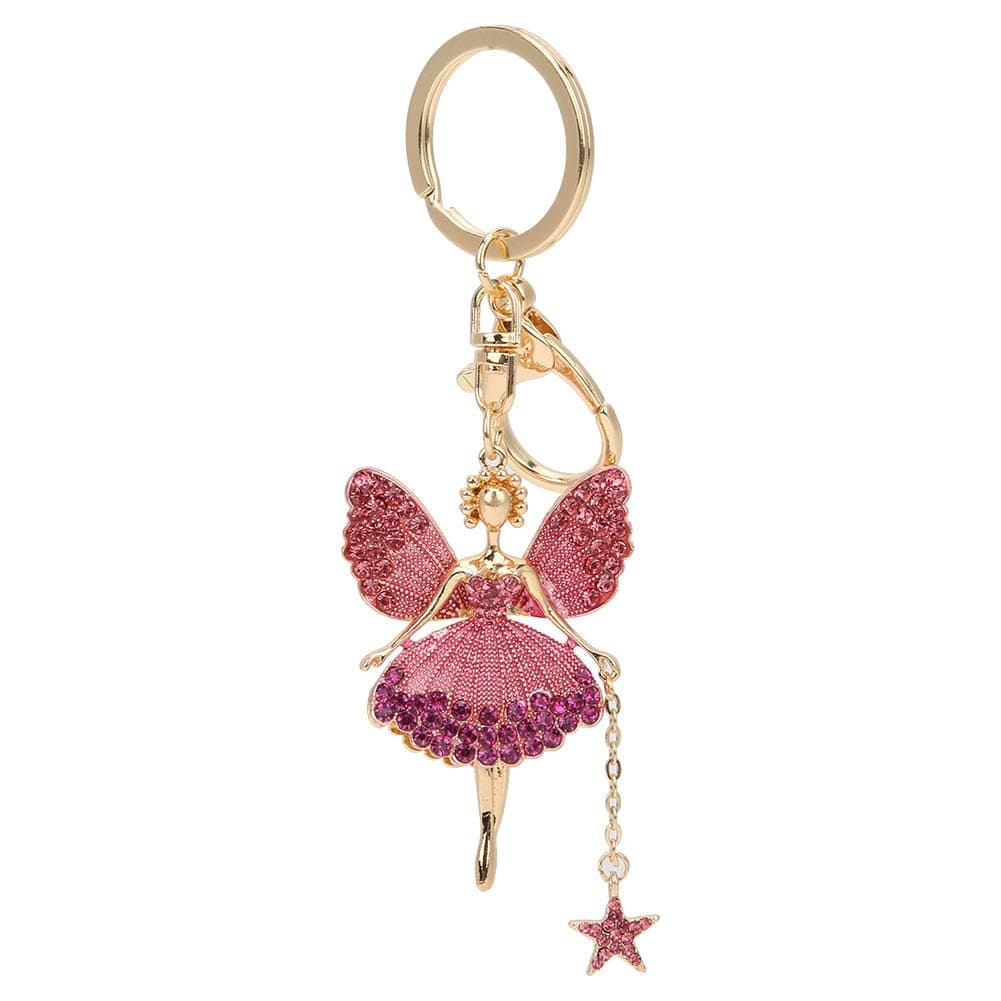 Zerodis Mini Dancing Girl Alloy Car Keychain forWallets and Bags