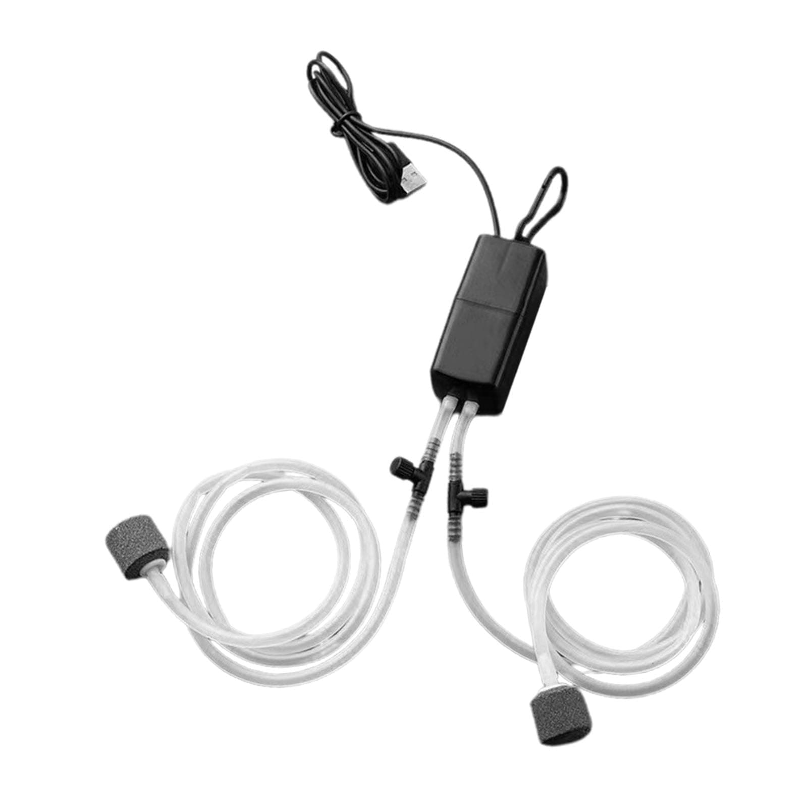 Zerodis USB Aquarium Air Pump with Air Stone and Tube (Black)