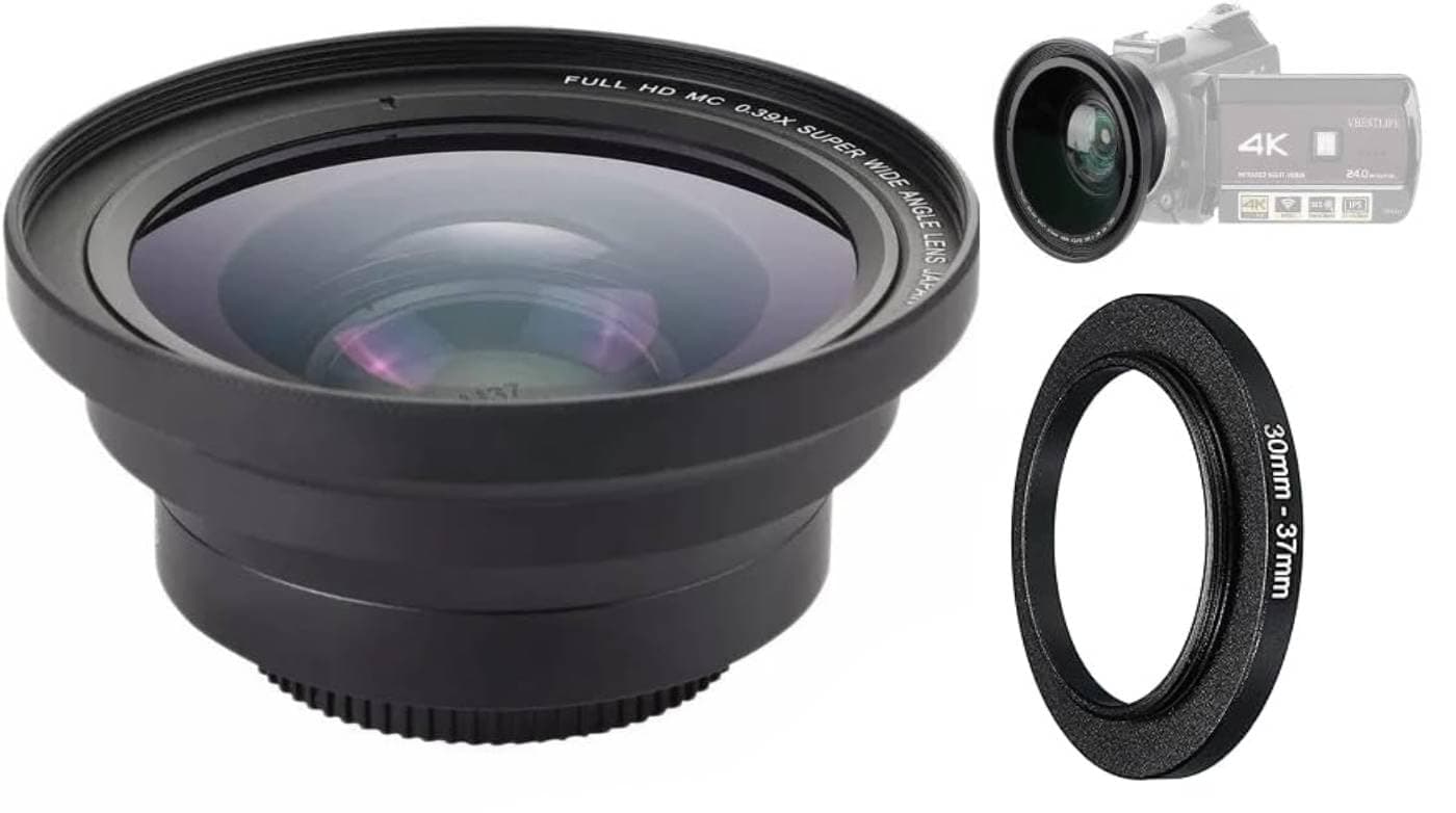 16k HD Fish-Eye Lens for Sony HCR-CX100/CX110 Camcorders (30mm & 37mm)