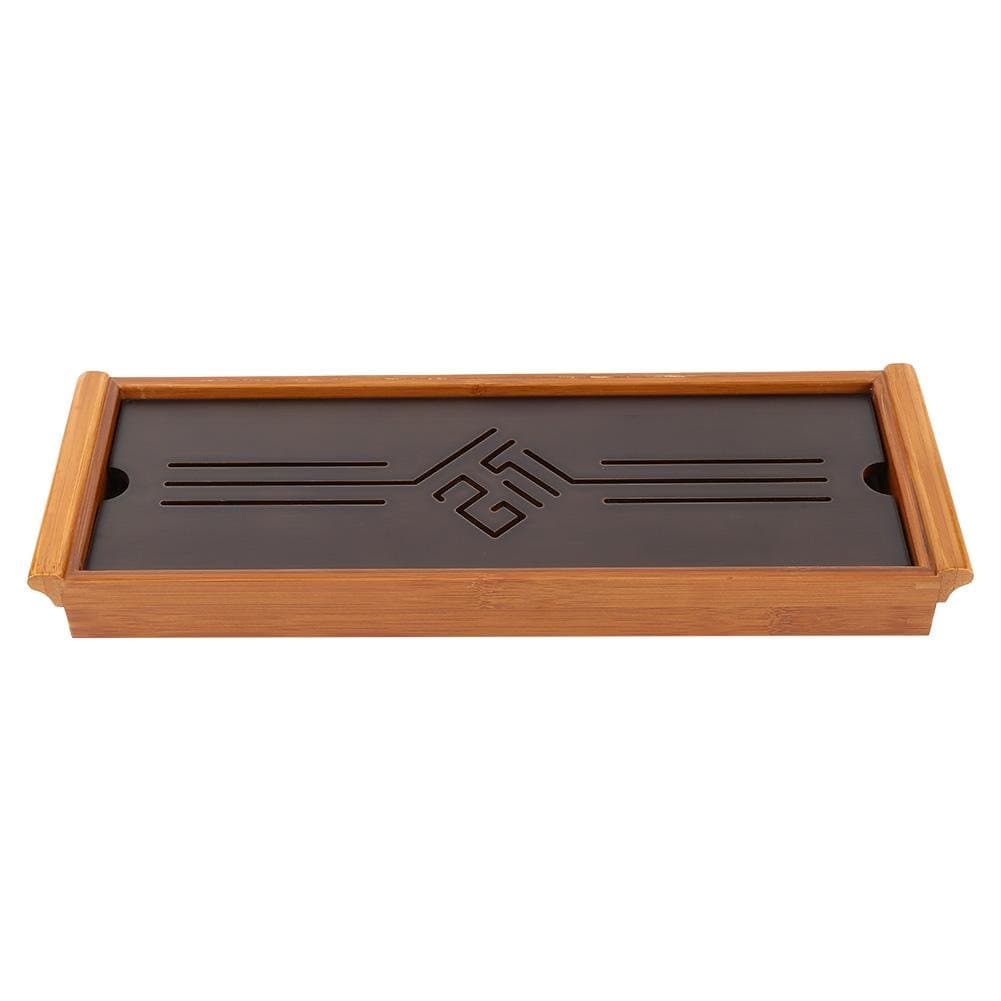 Traditional Chinese Tea Tray with Drainage 14.96 x 5.28 x 1.49inch
