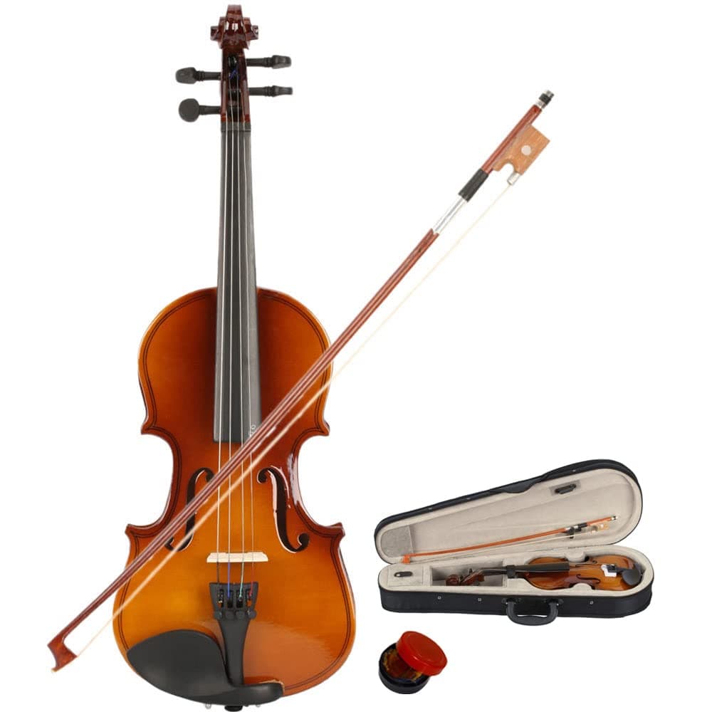Natural Acoustic Violin with Bow Case for Beginners